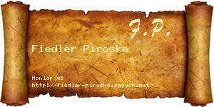 Fiedler Piroska névjegykártya