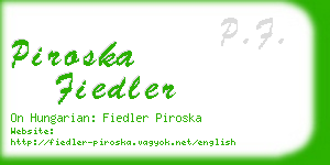 piroska fiedler business card